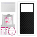 apgo Protective Skin Sticker for the back compatible with Vivo X Note, Wrap Film, Foil, Vinyl - Pattern Carbon Black