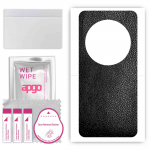 apgo Protective Skin Sticker for the back compatible with Xiaomi 13 Ultra, Wrap Film, Foil, Vinyl - Pattern Black Leather