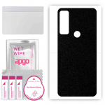 apgo Protective Skin Sticker for the back compatible with TCL 20 AX 5G, Wrap Film, Foil, Vinyl - Pattern Matte Black