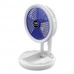 Laual olev mitmefunktsiooniline kokkupandav ventilaator Seinale paigaldatav ventilaator LED-lambiga USB-laadimine 2400mAh aku Kaasaskantav &otilde;hujahutusventilaator 5w