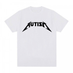Autism Metal Rock Meem T-s&auml;rk Meeste Naiste Mood Hip Hop L&uuml;hikeste varrukatega Suurem&otilde;&otilde;tmelised T-s&auml;rgid Suvepuuvillane Mugavus T-s&auml;rk Topid L