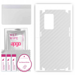 apgo Protective Skin Sticker for the back+sides compatible with Oppo Reno7 PRO, Full Wrap Film, Foil, Vinyl - Pattern Transparent Carbon
