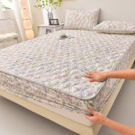 Thicken Mattress Cover for Home funda de colch&oacute;n 100% Cotton Fitted Bedsheet King Size Floral Bed Covers 150x200(no pillowcase) 100x200x35cm 1pc