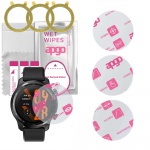 3x apgo Ultra-Clear Hybrid protective glass compatible with Mobvoi TicWatch Pro 3 Ultra GPS, flexible nano glass, great replacement for tempered glass