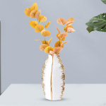 Keraamiline lillevaas Lillehoidik Dekoratiivne taimepoti t&ouml;&ouml;laua ornament majapidamiseks Gold