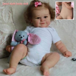 Imearmas 50 cm pikkune reborn mudilane nukk Maddie riidest v&otilde;i silikoonist korpusega valikuline vasts&uuml;ndinud beebide nukk K&auml;sitsi valmistatud juurtega lokkis juustega Realistlikud beebinukud cloth body
