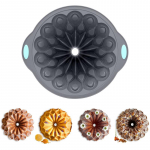 K&ouml;&ouml;gitarbed K&uuml;psetusn&otilde;ud Toidukvaliteediga Silikoonist Bundt Koogivormid Rihveldatud Disain Naelakoogi K&uuml;psetust&ouml;&ouml;riistad R&ouml;stsaiavorm Leivavormid Keeksivorm hall