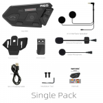 WAYXIN 6 s&otilde;itja kiivri peakomplekt mootorratta intercom veekindel Bluetooth 5.0 DSP m&uuml;rav&auml;hendus kommunikatsioon MP3 GPS 1200m R6s