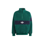 Adidas Originals Talvine Fliisjakk V&auml;rvilise Bloki Logotr&uuml;kiga ja Seisva Kraega Meeste Jakk Roheline IM4659 L black