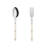 Saber Bistro Teelusikas + Tordikahvel Komplekt, Elevandiluu, Korea populaarsed lauan&otilde;ud white