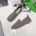 2024. aasta &uuml;hev&auml;rvilised, kandilise varbaga v&otilde;rkjalatsid, madalad naiste jalan&otilde;ud, pehme p&otilde;hjaga silmkoelised balleti jalan&otilde;ud vabaaja jalan&otilde;ud 42 hall v&auml;rv