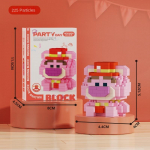 Peoloom Micro Diamond Ehitusklotsid Loovad harivad m&auml;nguasjad t&uuml;drukutele 6/7/8/10 aastased kingitused Pink bear-225Pcs