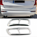 Car Rear Exhaust Tail Pipe Cover Trim For Volvo XC90 2016 2017 2018   stainless steel Muffler Part 2PCS