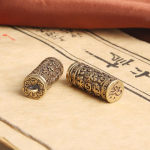 1 tk Messingist Buddha Sutra Silindri Ripats V&otilde;tmehoidja Riputatav Kaelakee Ravimikarp