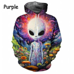Uudsed naljakad graafilised maav&auml;lised UFO kapuutsid 3D prinditud Harajuku pikkade varrukatega pulloverid dressipluusid XS