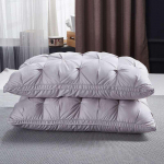 Kogu puuvillast padjasisu M&auml;luvahust padi Hingav Kohev Udusulgedest Padi &Uuml;hev&auml;rviline Kuiv V&auml;rskendav Magamise Voodipesu Cotton twisted 1200g hall