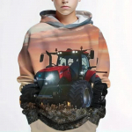 Pusad Veoautod Traktorid 3D Prindi T&auml;navar&otilde;ivad Poistele T&uuml;drukutele Moodsad dressipluusid Suurem&otilde;&otilde;tmelised Pusad Laste Pulloverid Auto Traktori Spordidressid 140