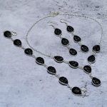 Black Onyx Gemstone Handmade 925 Sterling Silver Jewelry Jewelry Set s7v02