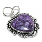 Lepidolite Stone Gemstone Handmade 925 Sterling Silver Gift Pendant 2.01 l7z78