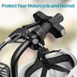 Kahe komplektiga mootorratta gaasiklapi lukk ja mootorratta kiivri lukk, AUCARAUTO mootorratta ja kiivri vargusvastane turvakaitse, tahke sulamist lukk, sobib 2 Pack Motorcycle Lock