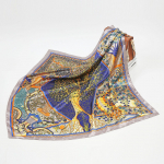 Naiste mood Ruut Vintage Print Satiin Kaelar&auml;t P&auml;ikesekindel sall Sall Sall Kvaliteetne 1tk 90*90cm 90-90cm