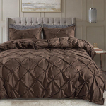 Valge 3d tekikott Voodipesukomplekt Luksuslik Plisseeritud P&otilde;hjamaade voodikate 150 &Uuml;hekordne tekikott padjap&uuml;&uuml;ridega ilma linadeta 135*200 kohv