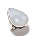 Natural Rainbow Moonstone Gemstone 925 Sterling Silver Gift Ring Size 8 o0y44