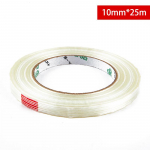 50M tugev klaaskiust teip, k&otilde;rge temperatuurikindel mittej&auml;lgiv triibuline teip 10mm*25m