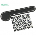 1 komplekt auto ajutine parkimiskaart Muusika noot Kuju Rhinestone parkla telefoninumbri kaardiplaat Autotarvikud must