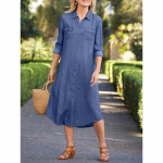 JKASHDK Naiste moe kevads&uuml;gisene &uuml;hev&auml;rvilised tr&uuml;kitud pikkade varrukatega POLO kaelaga vaba v&ouml;&ouml;kohaga vabaajakleidid S helesinine v&auml;rv