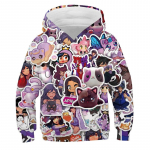 Anime Kapuutsiga Dressipluus Aphmau Merch Kapuutsiga Dressipluusid T&uuml;drukutele Kawaii Multifilm Dressipluusid Teismelistele 3D Prindiga Pulloverid Lasteriided Kevad S