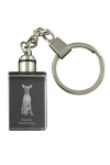 Peruvian Hairless Dog, Peruvian Viringo, Naked Dog - Crystal key ring with dog photo, illuminated key ring, unique gift by Art-Dog brand