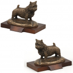 Norwich Terrier - dog figurine, figure on a white base, trophy for Art-Dog dog show exhibition