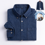 Uus 100% puuvillane meeste s&auml;rk pikkade varrukatega kevad-s&uuml;gis denim taskutega k&otilde;rgekvaliteediline moodne riietus vabaaja slim fit M