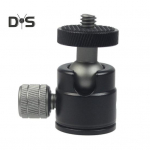 Mini-pallipea GoPro jaoks, Osmo jaoks, 360 kraadi p&ouml;&ouml;ratav alumiiniumsulamist 1/4 tolli kruvi LED-videovalgus mobiiltelefonile, DSLR-kaamerale, monopoodile, statiivipea kinnitus must