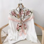 90CM Neli Aastaaega Ruudukujuline Suur Ruudukujuline Sall Luksuslik Dekoratiivne S&auml;rk Professionaalne Peapael Juuksepael P&auml;ikesekaitse Peapael 90*90