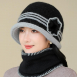 S&uuml;gis- ja talvevillane kootud m&uuml;ts Talvine sametine paks basseinik&uuml;bar naiste v&auml;lismaise stiiliga soe silmkoeline m&uuml;ts single hat