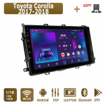 Androidi autoraadio Toyota Corolla 2017-2018 multimeediumipleieri peakomplekti stereo-GPS-i navigatsioonis&uuml;steemile BT WIFI 1+16 GB 1+16GB