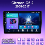 2 DIN Androidi autoraadio Citroen C5 2 2008-2017 multimeediumipleieri peakomplekti stereo GPS-navigatsioon WIFI 1+16GB 1+16GB