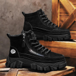 Meeste Retro t&ouml;&ouml;kingad Talvised paksu p&otilde;hjaga k&otilde;rge &uuml;laosaga Tursked vabaaja saapad Nahast saapad Chelsea Desert veekindlad saapad Talvesaapad Meeste kingad 42 must