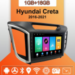 Android Carplay Autoraadio Hyundai Creta 2016-2021 jaoks Multimeediapleier Peaseade Stereo GPS-navigatsioon BT WIFI 2+32GB 1+16GB