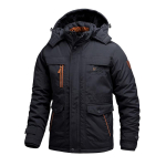 Meeste talvine puuvillane mantel, paksendatud samet, soe, vabaaja ja mitmek&uuml;lgne jakk, meeste lahtine suur suurus, keskmise pikkusega ja pikk puuvillane mantel, &uuml;hev&auml;rviline 2XL black
