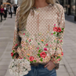 Harajuku Uus 3D-tr&uuml;kiga v&auml;rviliste lilledega dressipluusid Mood Naiste t&auml;navariided Pulloverid Talv T&uuml;drukute lilleline graafiline topp Riided S