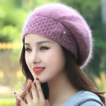 K&uuml;&uuml;liku karvam&uuml;ts naistele talvel paks soe k&otilde;rvakaitse kootud villane m&uuml;ts Korea versioon moodne bareti trend Adult average size (56-60cm) must