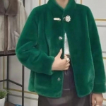 Uus naaritsa karusnahk &uuml;hes t&uuml;kis l&uuml;hike kaelus, mood mitmek&uuml;lgne vabaaja &otilde;huke, suur kunstkarusnaha mantel s&uuml;gistalv naiselik stiil XXL