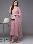India naiste disainer Kurti Salwari &uuml;likondlik pidulik Bollywoodi tuunika Kurta p&uuml;kste Dupatta komplekt kleit S roosa