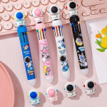 10 tk/partii Cartoon Astronaut 10-v&auml;rviline pastapliiats Kawaii Student 10 v&auml;rvi pastapliiats kontoritarvete kirjutamiseks 4PC