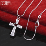 925 Sterling Risti ripats Kaelakee Moodsad pulmaehted S-40CM