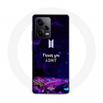 Coque Maniacase pour Xiaomi Redmi Note 12 Pro 5G BTS army groupe BTS roi de la K-pop