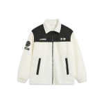 Li Ning kontrastv&auml;rvi lahtine soe kootud fliisjakk Unisex Jakid Paberivalge AFDT841-1 L